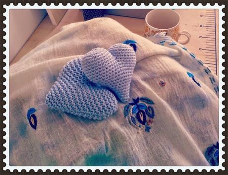coeur crochet tricot blue day