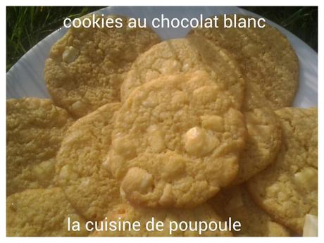 Cookies au chocolat blanc au thermomix ou Kitchenaid