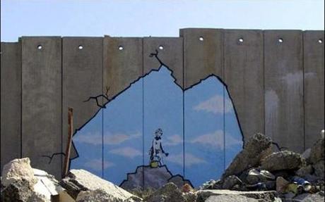 banksy palestine 2005 Unwelcome Intervention