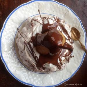 Pavlova Poires épicées Chocolat