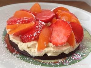 Sablé chocolat Crème Pistache et fruits de Saison Sablé chocolat Crème Pistache et fruits de Saison