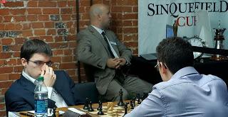 Le Français Maxime Vachier-Lagrave en grosse difficulté - Capture d'écran © Chess & Strategy
