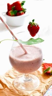 milk shake fraise basilic
