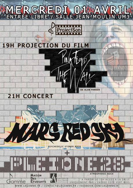 ProjectSon XVI - Projection Pink Floyd The Wall  Concert MARS RED SKY et PLEIONE 28