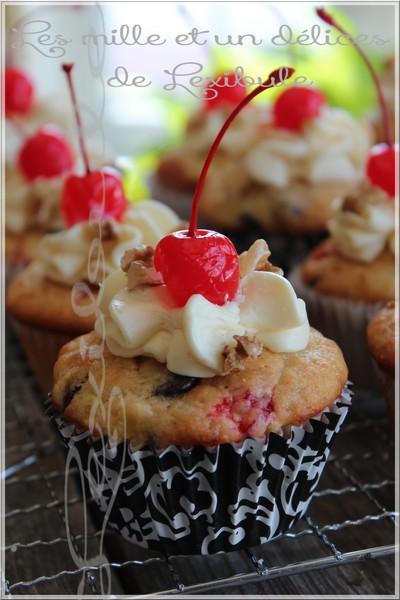 ~Cupcakes au banana split~