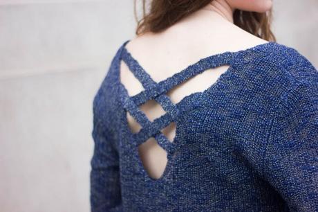 pull dos croisé