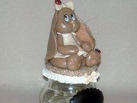 Pot douceur avec p'tit lapin en porcelaine froide