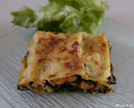 Lasagnes au poulet et aux épinards