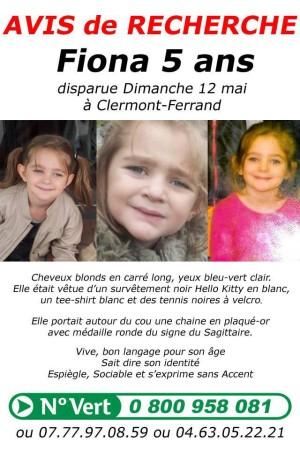 Avis de recherche : Fiona, 5 ans, disparue le 12 mai 2013