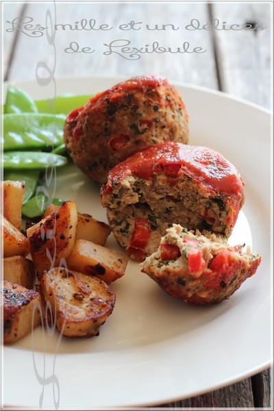 ~Petits pains de viande au dindon et pommes de terre aux fines herbes~