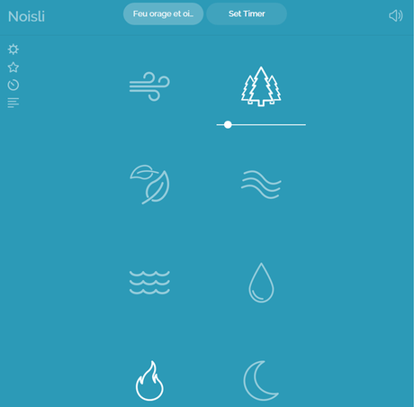 Noisli, générateur d'ambiance pour augmenter votre productvité