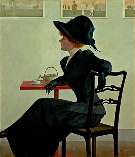 Harry Wilson Watrous Sophistication, A Cup of Tea, a Cigarette, and She 1908 Haggin Museum, Stockton