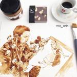 ART: Du café pour peindre de belles aquarelles