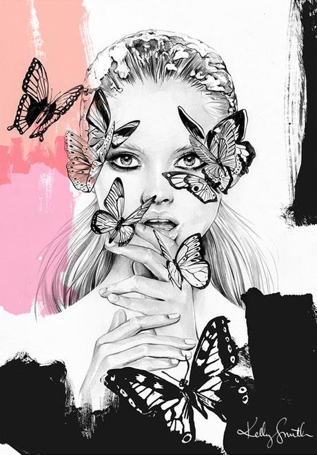 Fashion and beauty illustrations by Kelly Smith