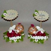 Support à dragée bébé avec aile de Papillon en porcelaine froide - Le petit monde d'Ingrid