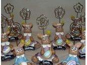 Porte -photo avec lapin Pâques porcelaine froide petit monde d'Ingrid