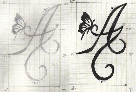 Pendentif lettre A en or blanc personnalisé