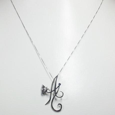 Pendentif lettre A en or blanc personnalisé