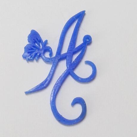 Pendentif lettre A en or blanc personnalisé