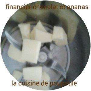 Financier chocolat et ananas au thermomix