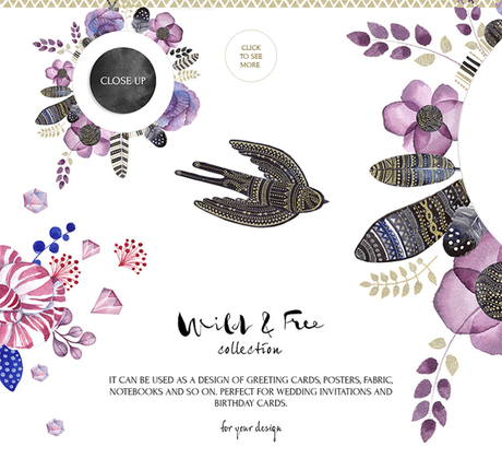 4 superbes packs de graphiques - Wild&Free collection par SoNice