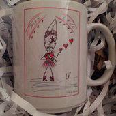 Mug dessin original Lily la Plume Miss Love : Vaisselle, verres par lily-la-plume