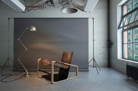 Alone chair bois métal cuir par Zooi Design