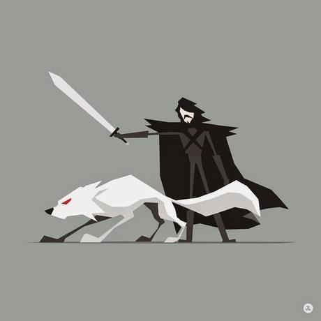 Illustrations minimalistes de Game of Thrones de Jerry Liu