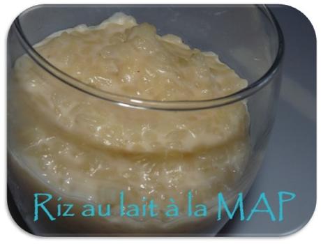 Riz au lait à la MAP