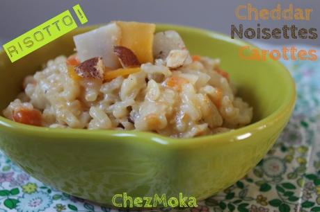 Risotto de dinde / carottes / noisettes et cheddar.