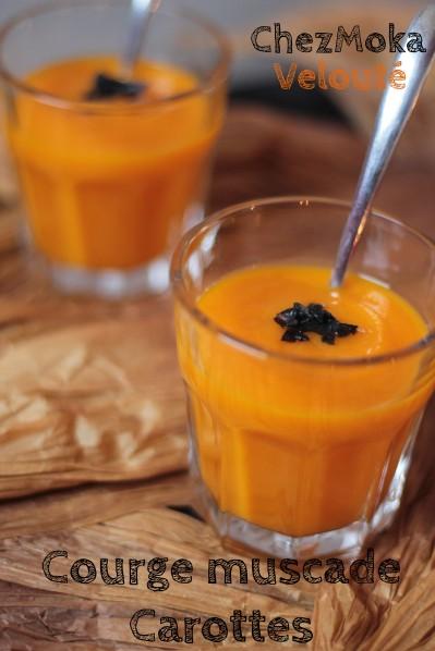 Velouté de courge muscade et de carottes.