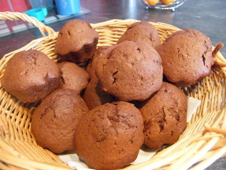 Muffins au cacao amer # Ronde interblogs de Noël
