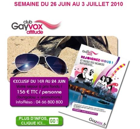 Club Gayvox Attitude, le premier club vacances 100% gay - 156 euros la semaine