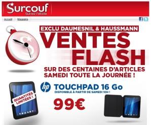 Stock HP TouchPad : Direction Surcouf !