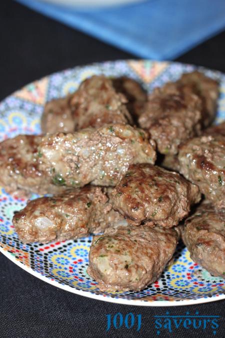 Kofte (boulettes de viande turques) et Cacik
