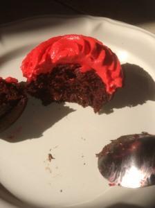 Cupcake chocolat / miel fraise framboise