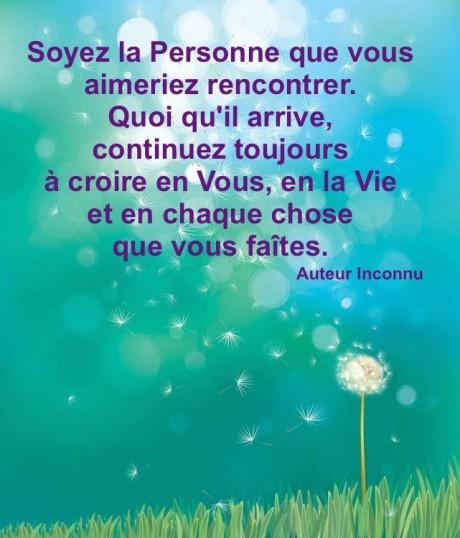 Soyez la personne