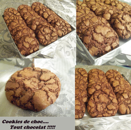 Cookies de choc...Tout chocolat !!!!!!
