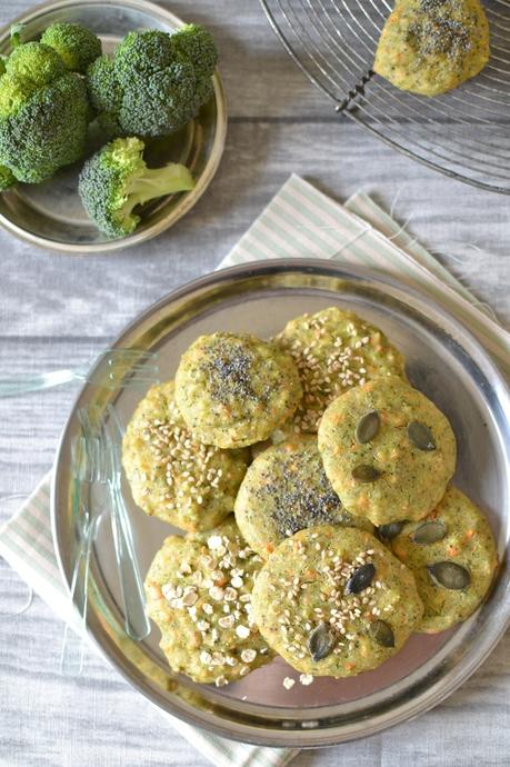 Biscuits végétaux brocoli-carotte { Sans gluten }