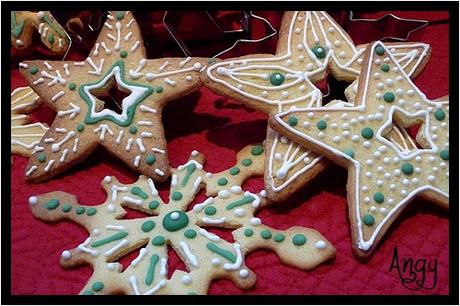 biscuits de noel décorés (flocons de neige)