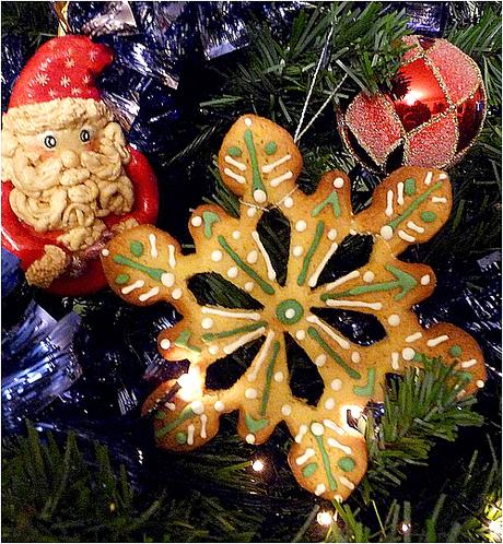 biscuits de noel décorés (flocons de neige)