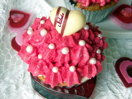 Cupcakes à l'eau de rose pour la saint valentin