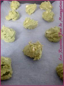 Cookies martiens à la pistache et chocolat blanc