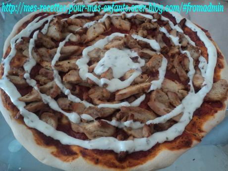 Recette de pizza au kebab ( chawarma)