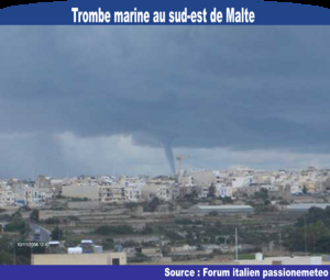 [Italie] Trombe marine sur la côte sud-est de Malte