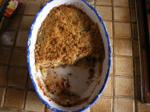 Crumble poire chocolat