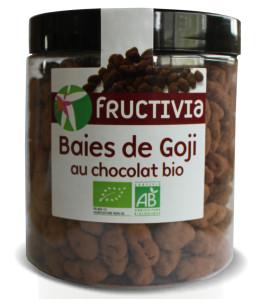 Nouveauté chez Fructivia : du goji bio enrobé de chocolat noir !