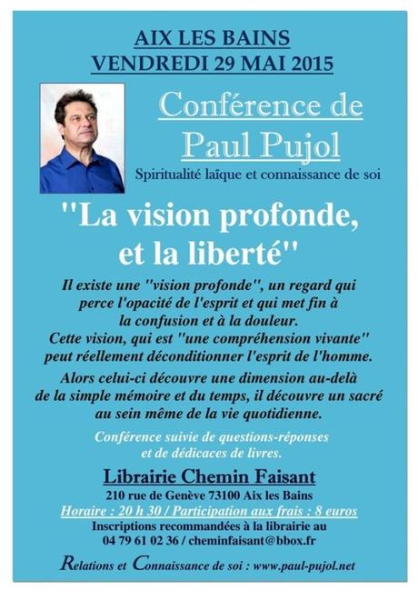 29 mai 2015 à AIX LES BAINS (73): Conférence de Paul Pujol