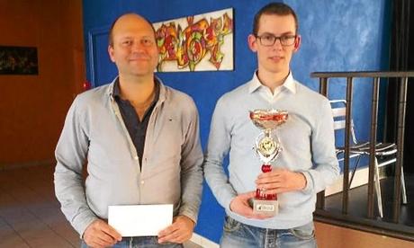 Erwan Bleuzen, vainqueur de l'open d'échecs (à droite), et Marc-André Gutscher - Photo © Le télégramme de Brest 