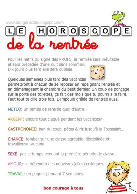 LA RENTRÉE: Les profs et la rentrée